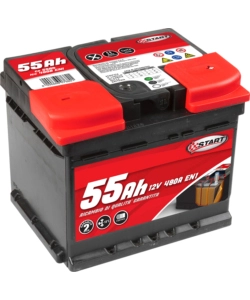 Batteria auto 55ah 12v 480a polo positivo destro cassetta l1